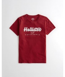 Hollister Red Girls Applique Logo Tee